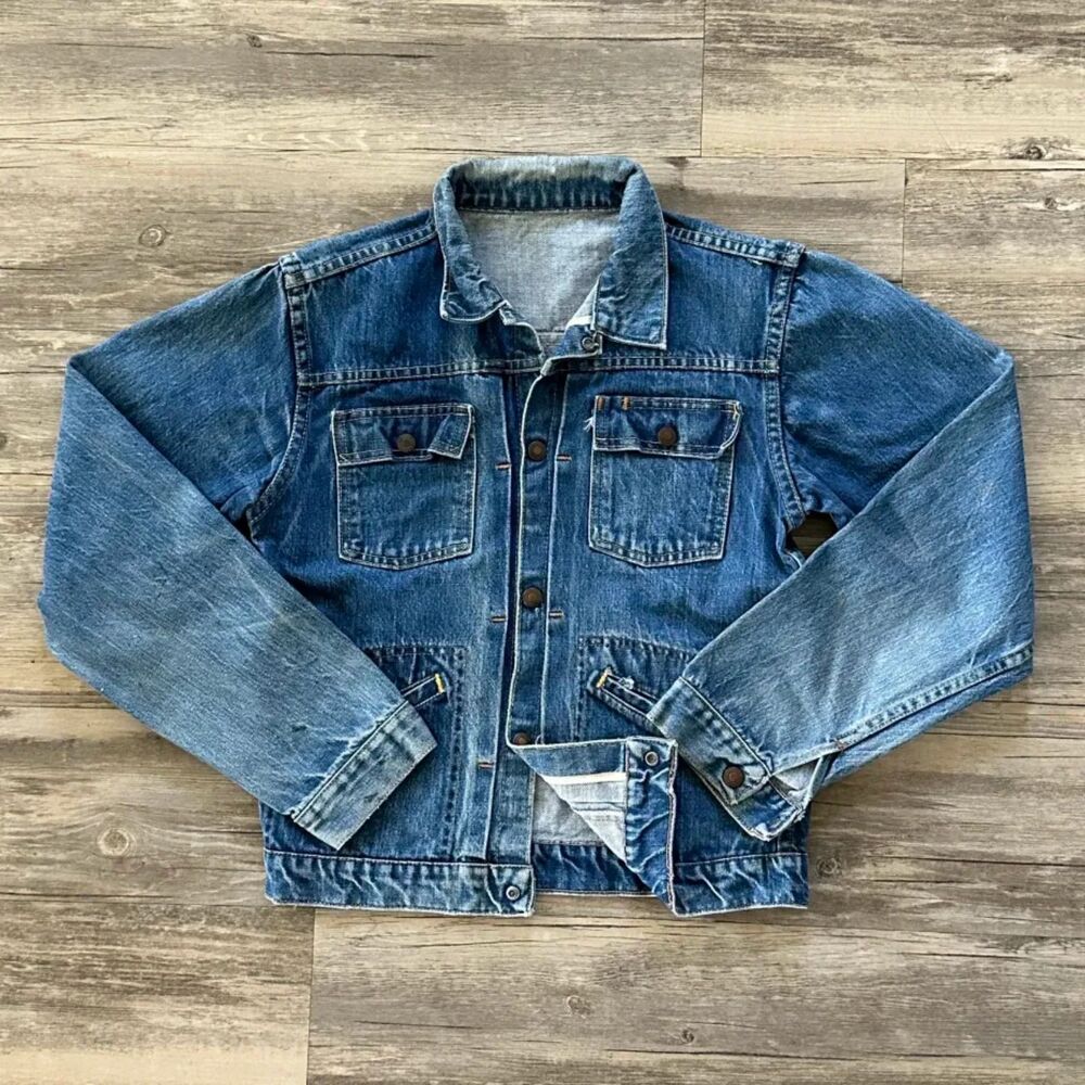 Vintage 50s Type 2 Selvedge Denim Jacket Size Small